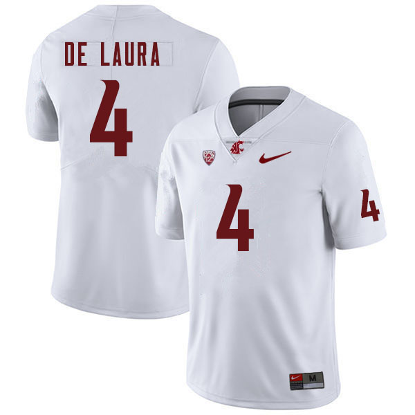 Men #4 Jayden de Laura Washington Cougars College Football Jerseys Sale-White